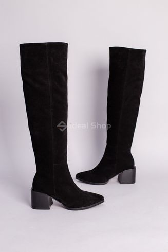 Damskie zamszowe czarne buty zimowe do kostki 36 (23,5 cm)