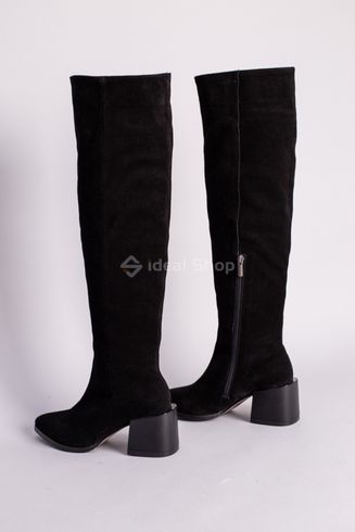 Damskie zamszowe czarne buty zimowe do kostki 36 (23,5 cm)