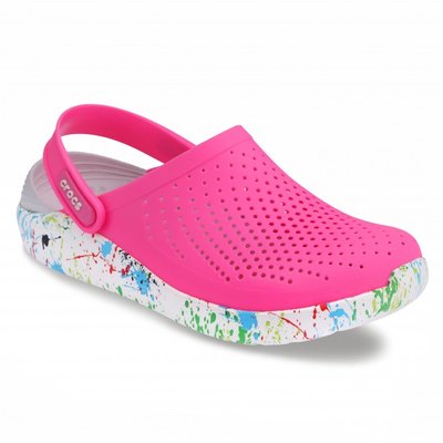 Crocs Сабо Кроксы LiteRide™ Clog Pink/white (кляксы розовые), размер 36
