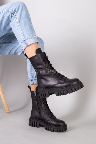 Фото Ботинки женские кожаные черные демисезонные 5576-1д/36 5