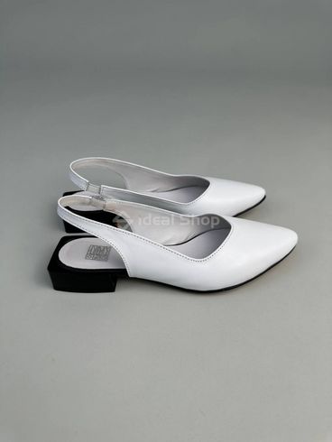 Foto Damskie skórzane sandały w kolorze białym 5601-2/36 8