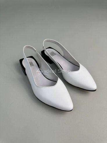 Foto Damskie skórzane sandały w kolorze białym 5601-2/36 9