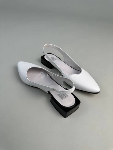 Foto Damskie skórzane sandały w kolorze białym 5601-2/36 10