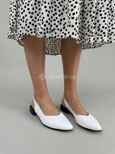 Foto Damskie skórzane sandały w kolorze białym 5601-2/36 2