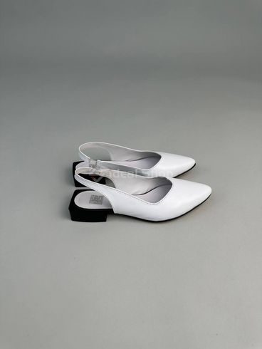 Foto Damskie skórzane sandały w kolorze białym 5601-2/36 7