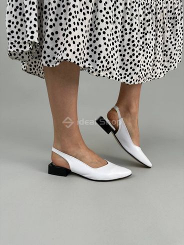 Foto Damskie skórzane sandały w kolorze białym 5601-2/36 1