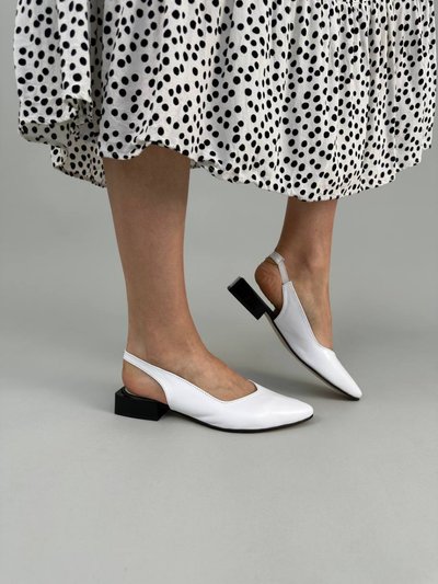 Foto Damskie skórzane sandały w kolorze białym 5601-2/36 1