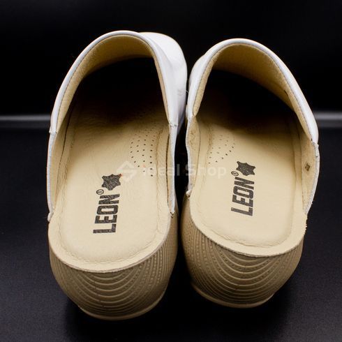 Фото Жіночі сабо шкіряні Leon 3100, білі 3100-white-41 13