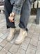 Skórzane beżowe półsezonowe damskie buty Chelsea 36 (23,5 cm)