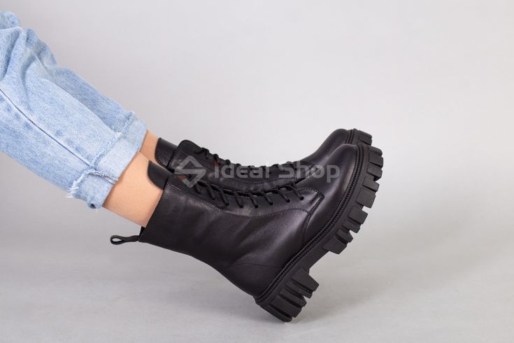 Фото Ботинки женские кожаные черные демисезонные 5576-1д/36 7