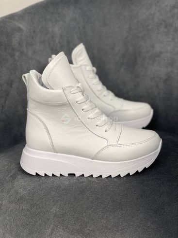 Кросівки жіночі шкіряні білі зимові 39 (25.5 см)