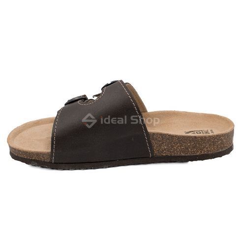 Фото Ортопедические шлепанцы кожаные Ortex T13, коричневые 6873993 3