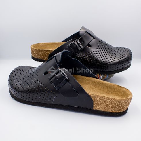 Фото Анатомические сабо кожаные Leon Bjorn 4700, черные 4700-black-47 15