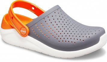 Фото Крокси дитячі LiteRide Kids Charcoal/White 789 1