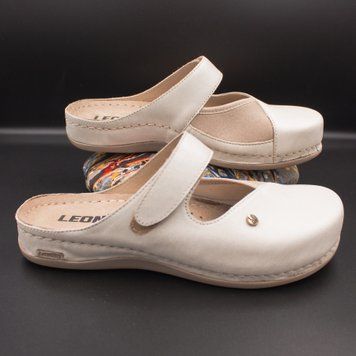 Фото Жіночі тапочки сабо шкіряні Leon Ruby, 953, бежеві 953-beige-39 1