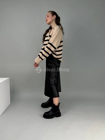 Фото Челси женские кожаные черные зимние 8604з/36 8