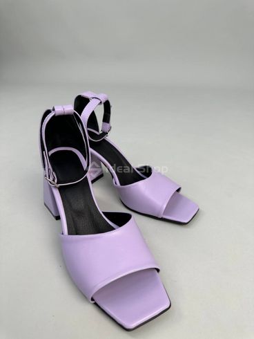 Фото Босоножки женские кожаные лилового цвета 5502/37 16