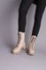 Ботинки женские кожаные цвет латте на шнурках и с замком, на меху 39 (25 см)