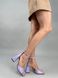 Босоніжки жіночі шкіряні жіночі лілового кольору 37 (24 см)
