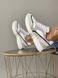 Białe skórzane sneakersy damskie z kolorowymi wstawkami 36 (23,5 cm)