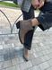 Черевики ковбойки жіночі замшеві кольору капучино на підборах демісезонні 36 (23,5 см)