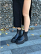 Челсі жіночі шкіряні чорного кольору на чорній підошві зимові 36 (23,5 см)